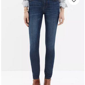 Nicely Worn In Madewell High Riser Skinny Jeans Dark Wash Women's Size 28 Denim